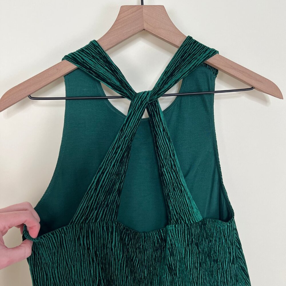 Anthropologie Maeve Twist Back Velvet Midi Dress Christmas Holiday Wedding Guest - Picture 11 of 12